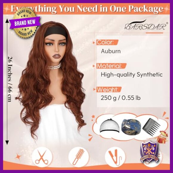 Human Hair Clip-In Bangs with Body Wave Headband Wig main image 4